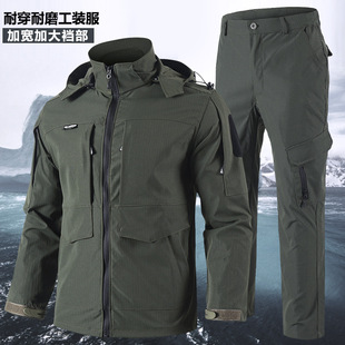 耐磨透氣網格軍訓服戶外作訓服勞保工裝 工作服 男春秋季 迷彩服套裝