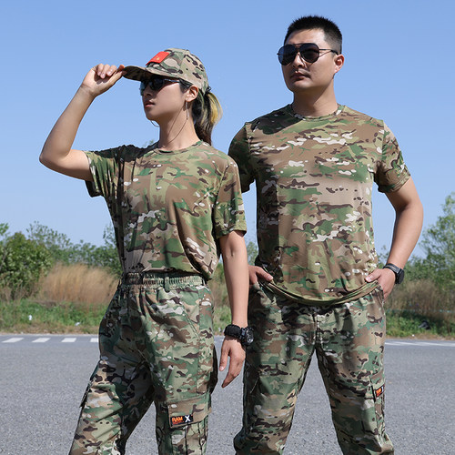 迷彩服套装男款夏季网眼