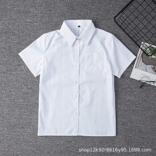 jk制服基础款衬衫女学院风夏季短袖校服中学生日系jk衬衫学生装