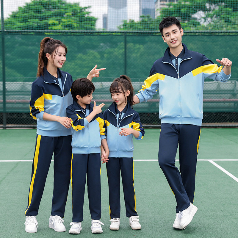 夏季中小学生校服套装初高中生运动会蓝白短袖班服团体服学院风