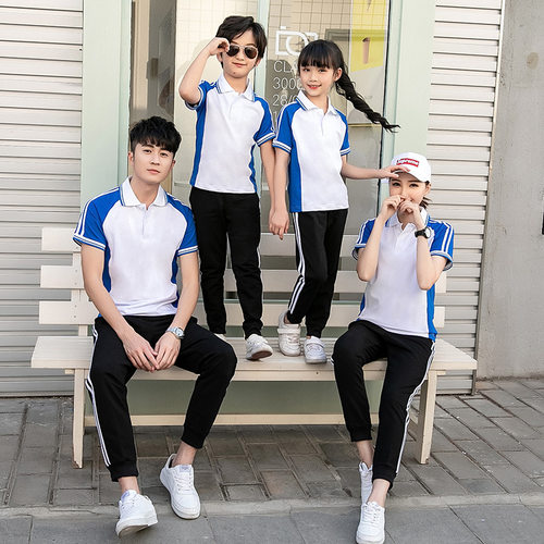 校服中小学生短袖套装夏季班服军训服初高中男女款运动服半袖团体