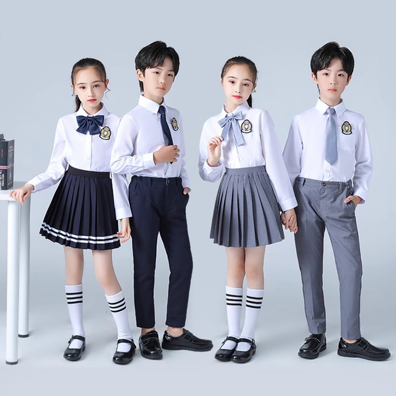 儿童中小学生大合唱毕业服装英伦风校服班服朗诵演出服幼儿园服装