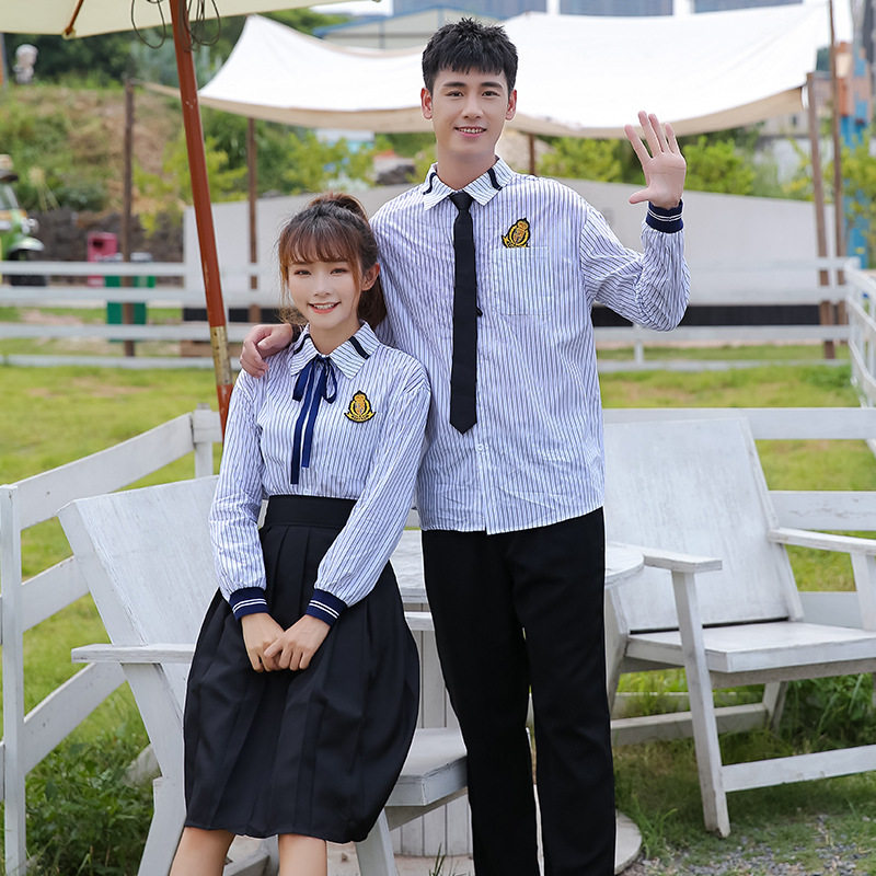 中学生校服 jk制服韩版英伦学院风 毕业班服可印校徽 厂家批发