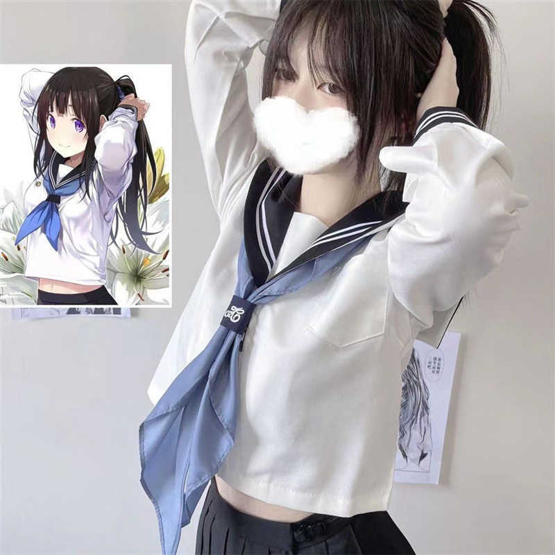 原创JK基础款校园漫画制服套装白二本学院风校供感水手服女校服