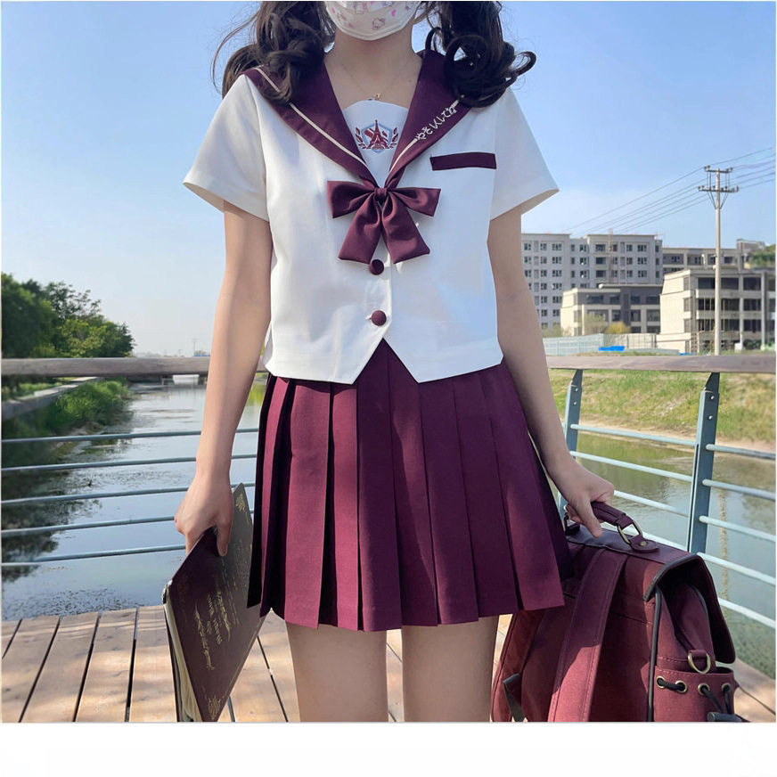 【城市剪影】原创jk制服刺绣不良少女正统水手服全套日系学生校服