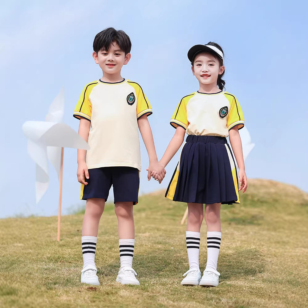 幼儿园园服夏装毕业拍照学院风六一表演出班服小学生夏季校服套装