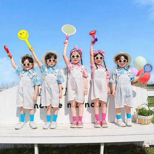 六一儿童节演出服幼儿园啦啦队舞蹈班服港风小学生毕业照表演服装