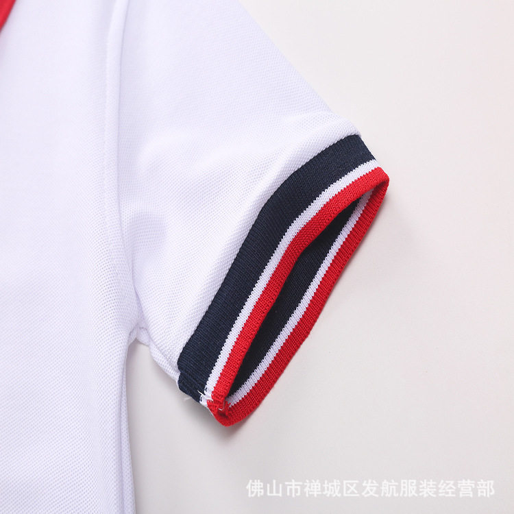 学生校服英伦风园服班服男女童夏季白色短袖T恤POLO衫