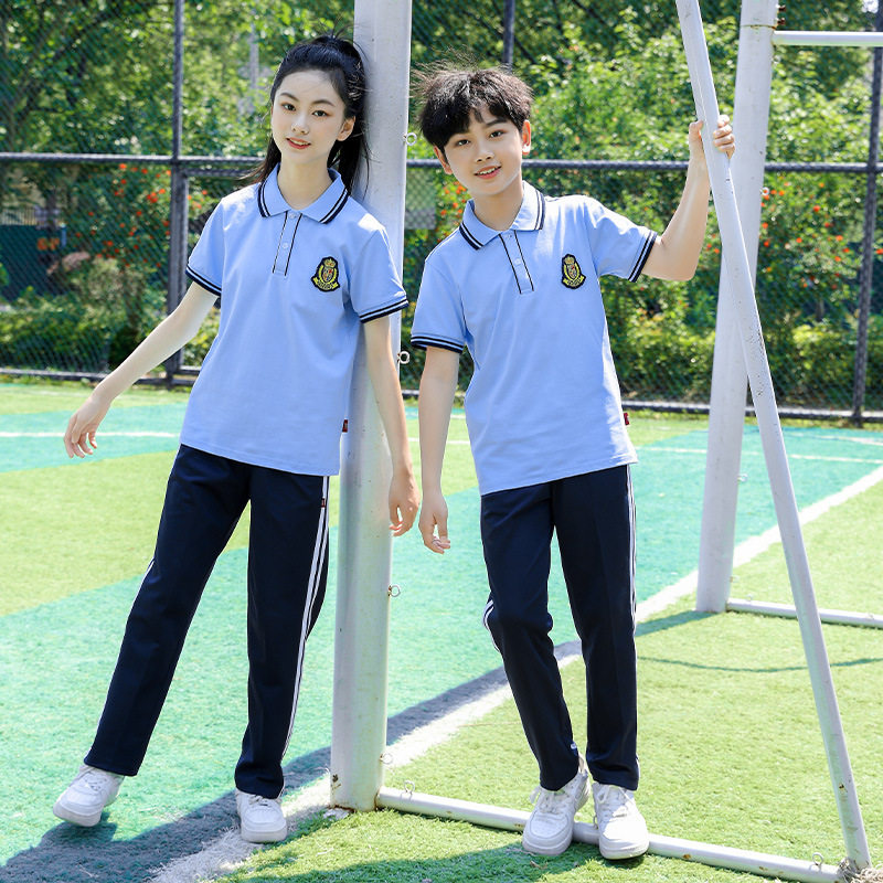 校服套装韩版初中生运动会短袖t恤夏季班服小学生高中学院风团体