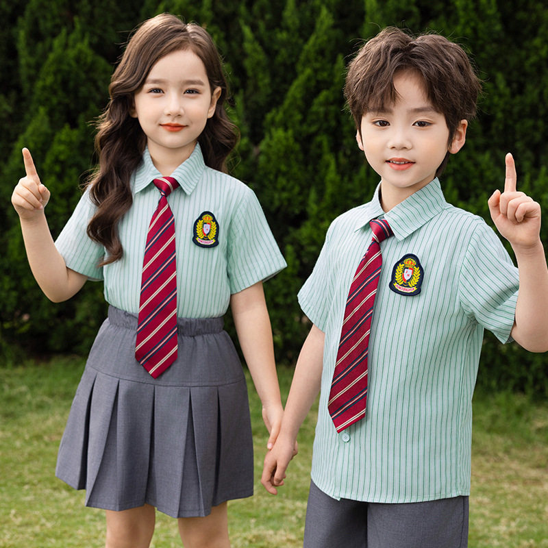 幼儿园园服夏装小学生校服男女童英伦儿童棉质班服运动会服装套装