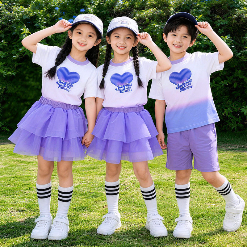 六一儿童节表演服夏季小学生班服校服园服合唱毕业照学院风演出服