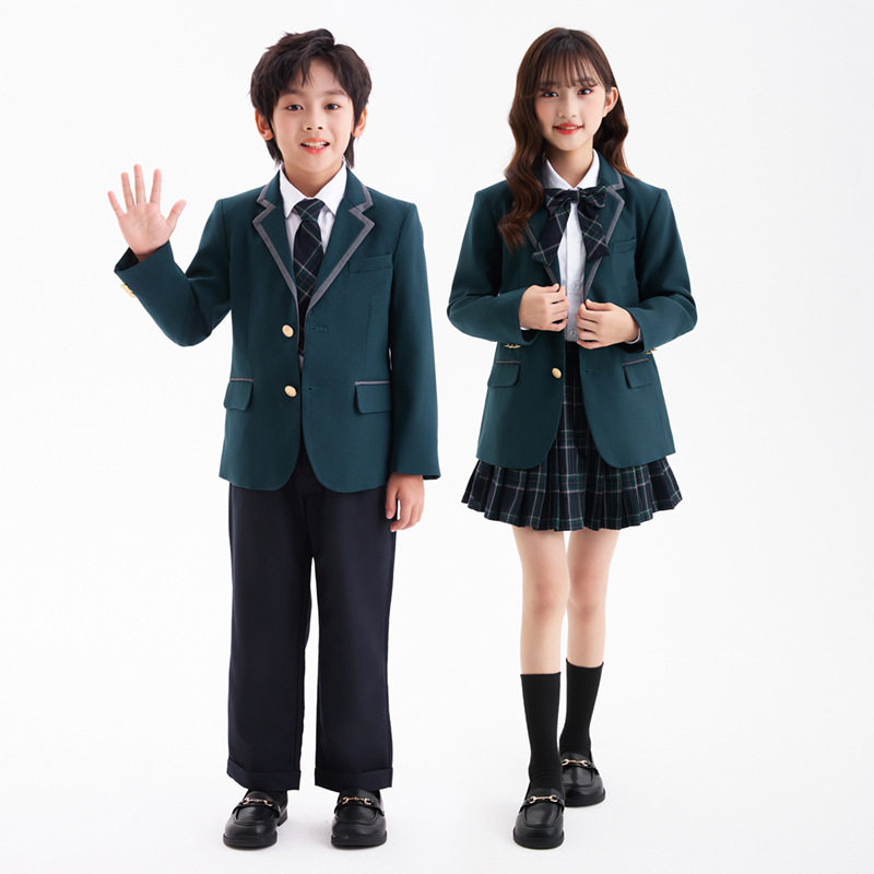 秋季中小学生校服套装英伦风男童女童秋冬西装班服儿童幼儿园园服