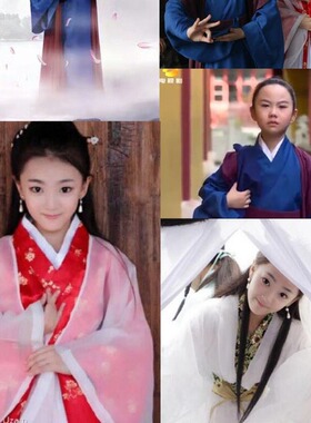 儿童演出服小戏骨白蛇传服装新白娘子传奇白素贞衣服舞台表演服