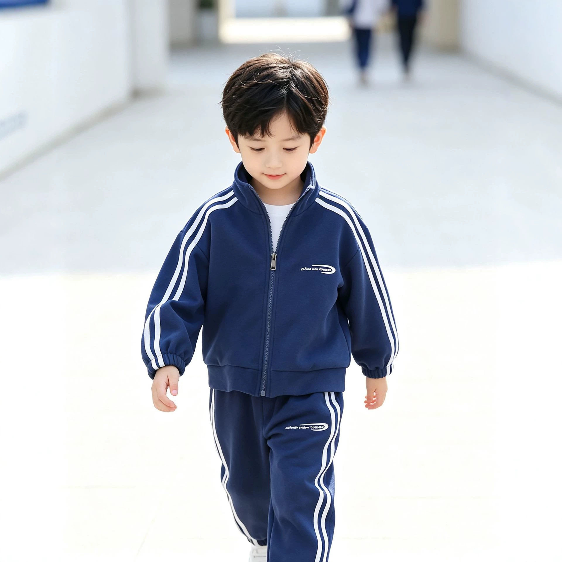 儿童运动套装2024秋季新款韩版休闲卫衣男童潮流运动校服简约班服