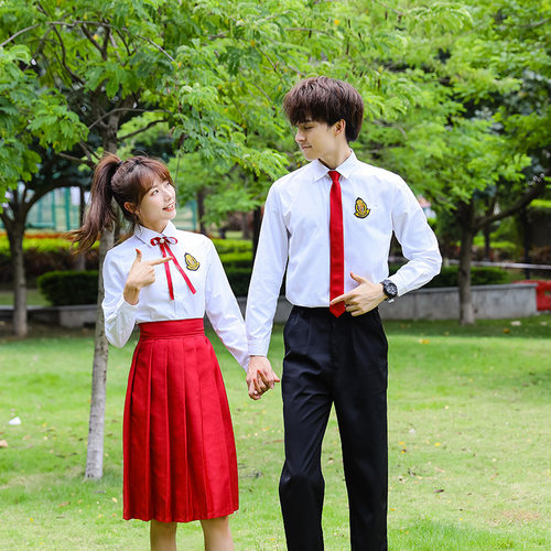 中小学生校服制服长袖长裙两件套初高中生毕业班服合唱舞台表演服