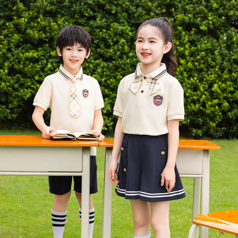 校服套装夏季短袖幼儿园园服两件套速干薄款表演服男女款班服