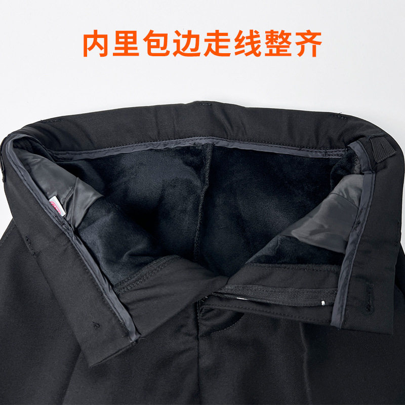 加绒西裤男童黑色西装裤中大童小学生校裤秋冬长裤藏青色校服裤子