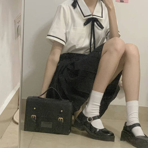 小椰中JK衬衫女短袖夏季日系学院风白色衬衣韩式jk制服校服套装女