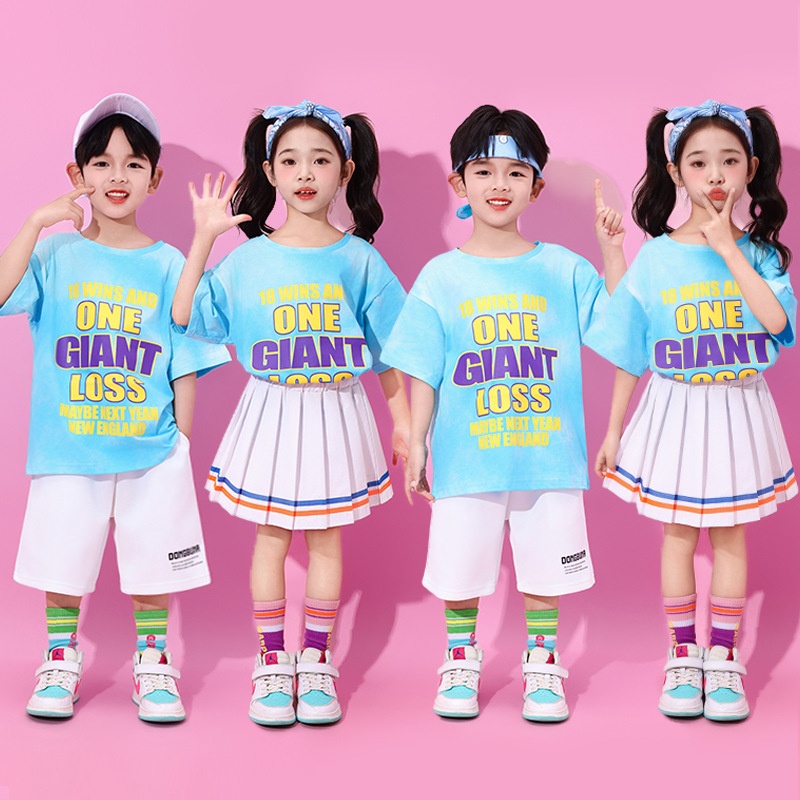 六一儿童啦啦队演出服嘻哈街舞套装幼儿园舞蹈服学生运动会班服