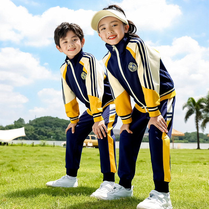 2023幼儿园园服校服小学生春秋款儿童班服一年级三件套学院风定制