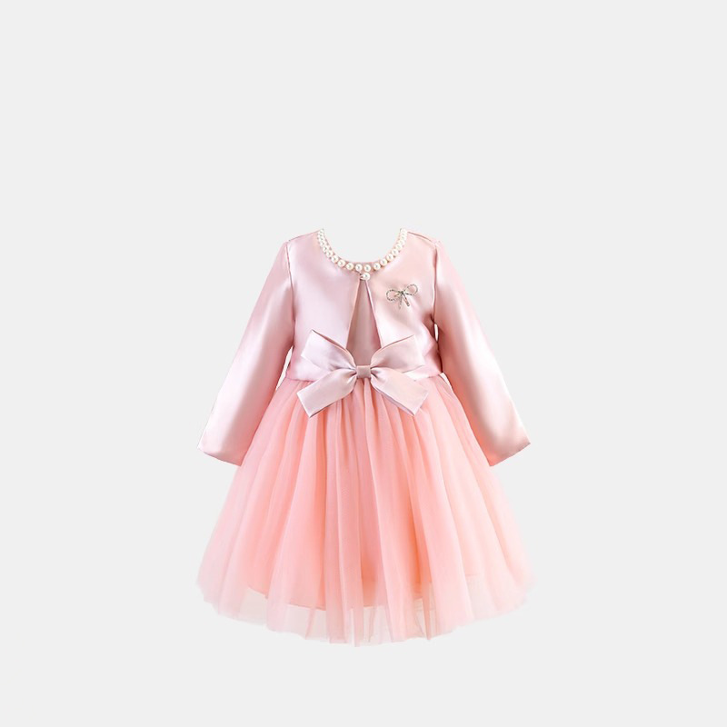 女童连衣裙春秋小女孩生日礼服裙儿童蓬蓬纱公主裙