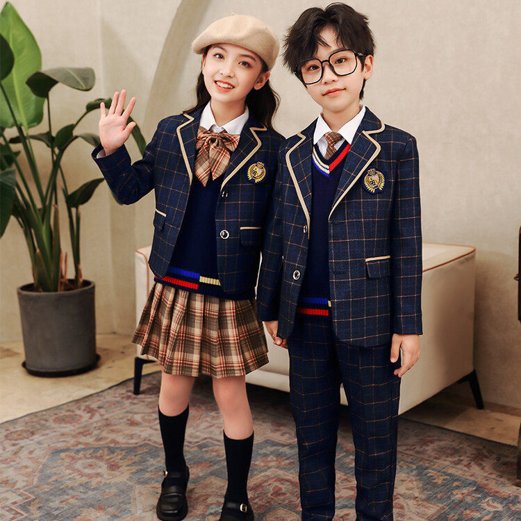 小学生校服幼儿园园服班服春秋款英伦学院风西装儿童校服套装冬季