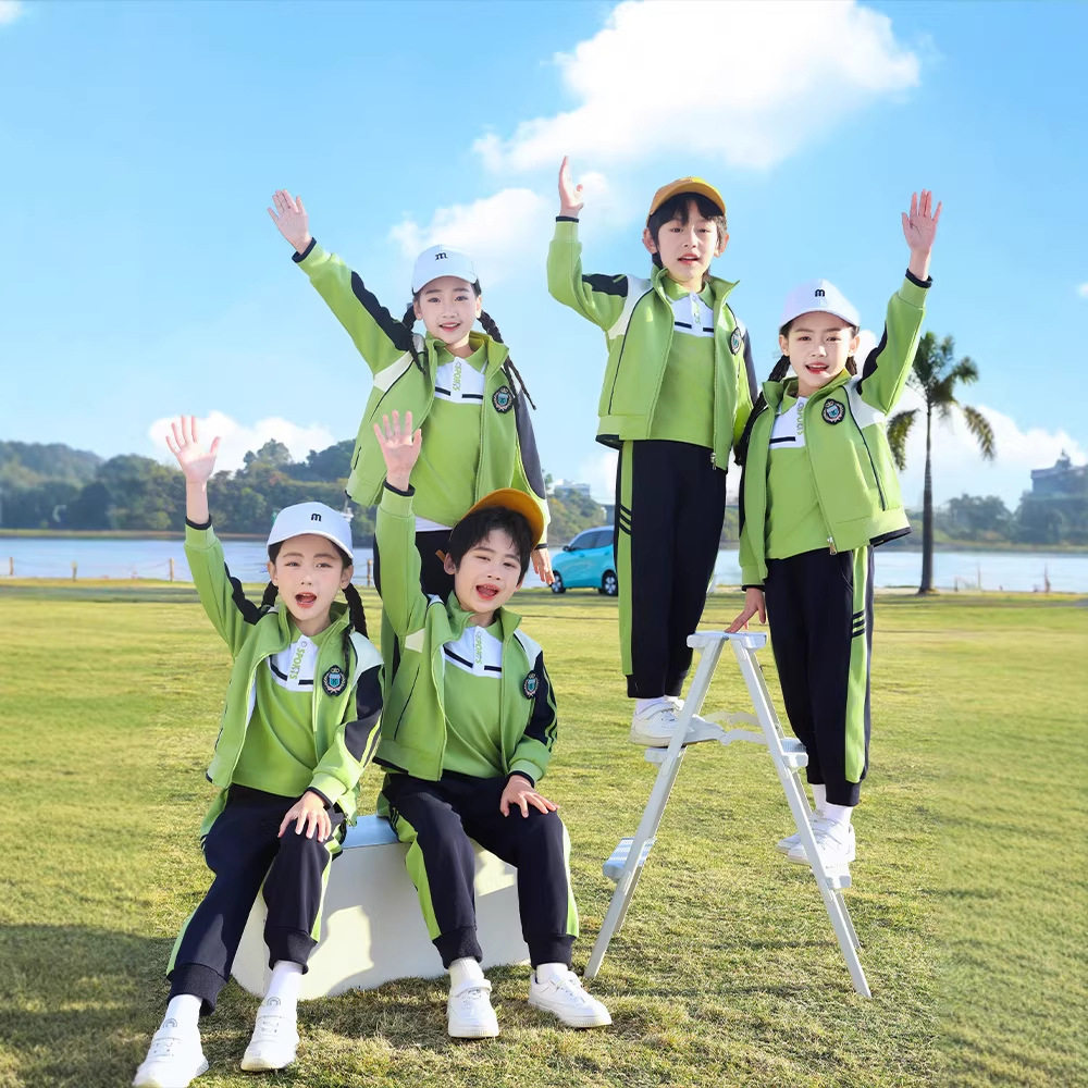 校服套装小学生夏装英伦儿童春秋运动风班服幼儿园三件套学院风