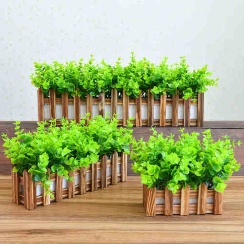 仿真绿植塑料绢花栅栏套装饰品