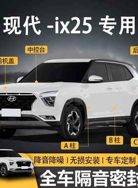 适配现代ix25专用车门防撞条全车隔音密封条防尘防水改装条静音条