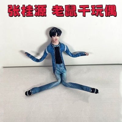 张桂源老鼠干周边无白边抽象玩偶四肢分离有骨架可摆造型