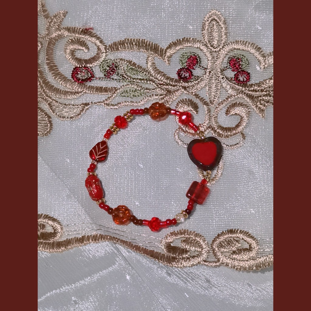 gewu原创《爱恋》琉璃手串手链复古描金古董珠捷克进口米珠