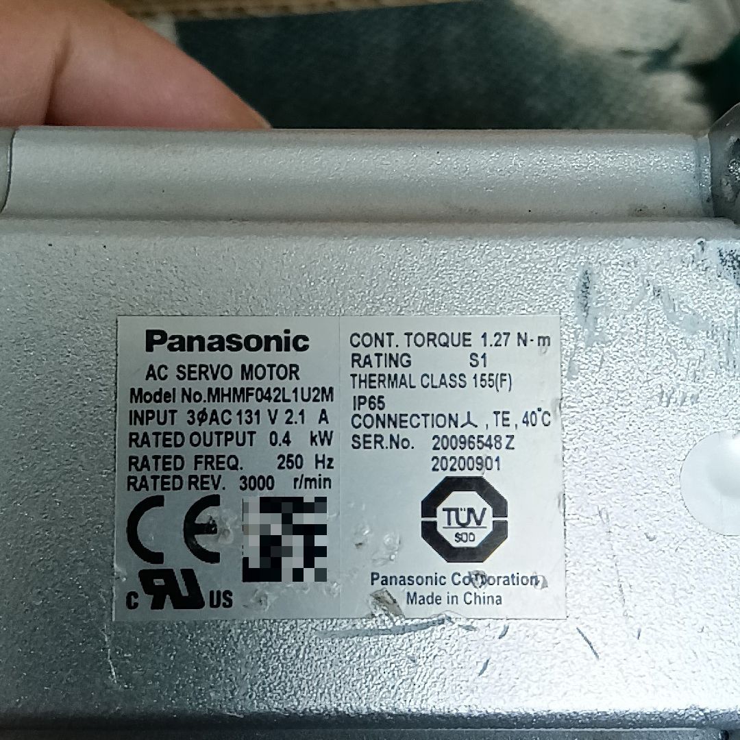 松下伺服电机MHMF042L1U2M 400W功率 380V