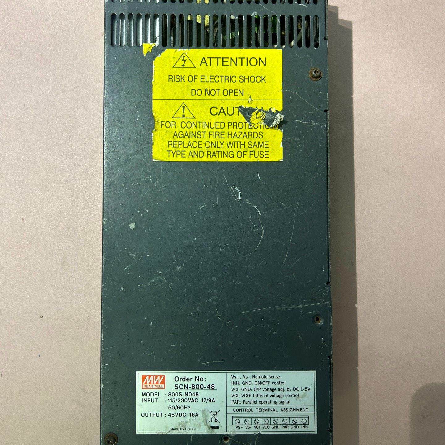 明纬开关电源 型号：SCN-800-48 拆机 实物拍摄