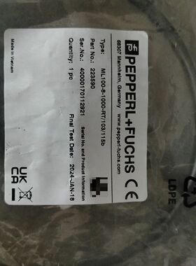 223590德国倍加福P+F传感器ML100-8-1