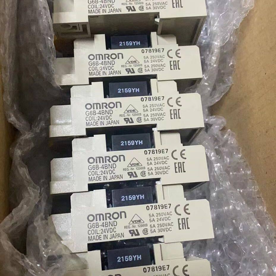 继电器模组G6B-4BND 24V 实物拍摄 字迹
