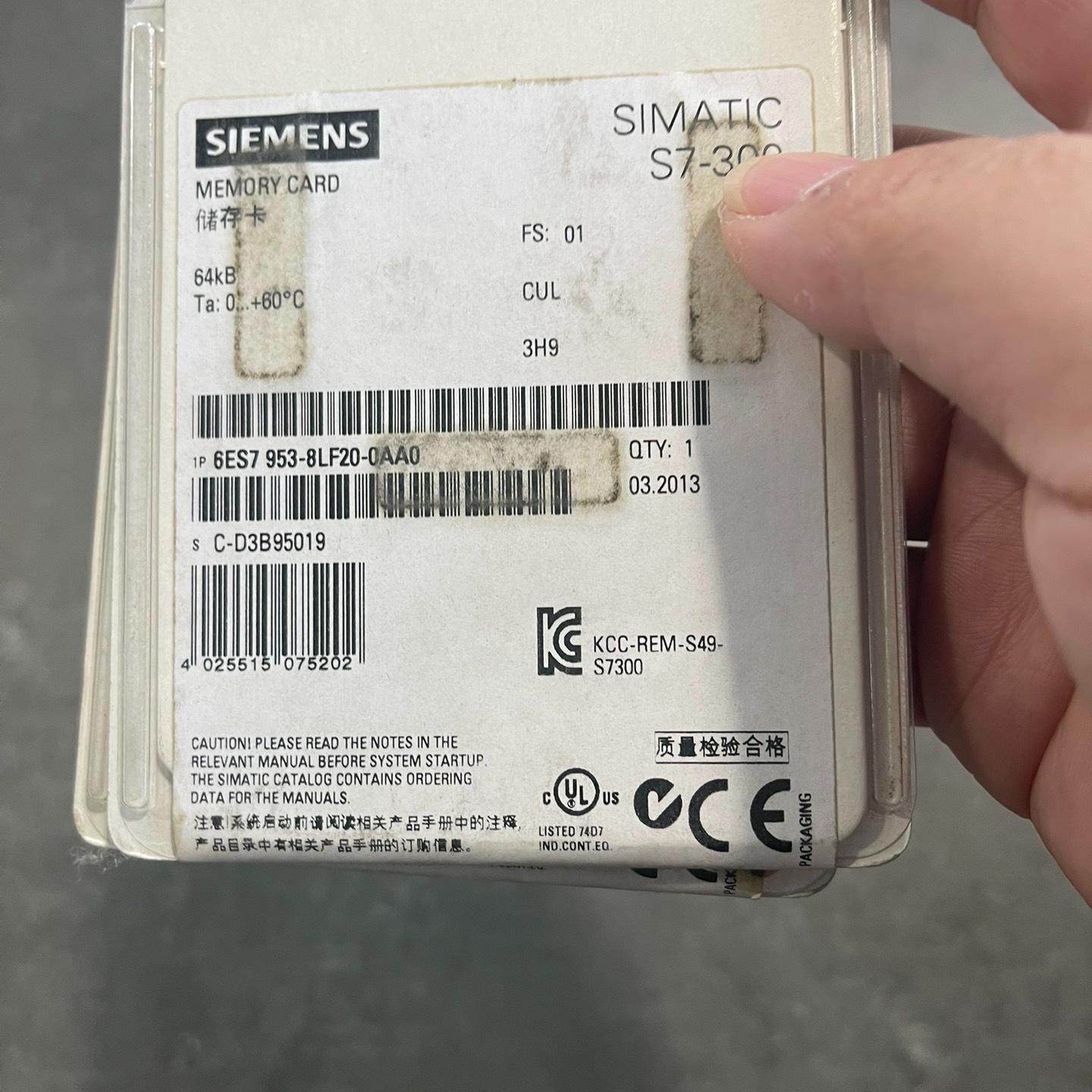 6ES7953-8LF20-0AA0西门子S7-300内存卡