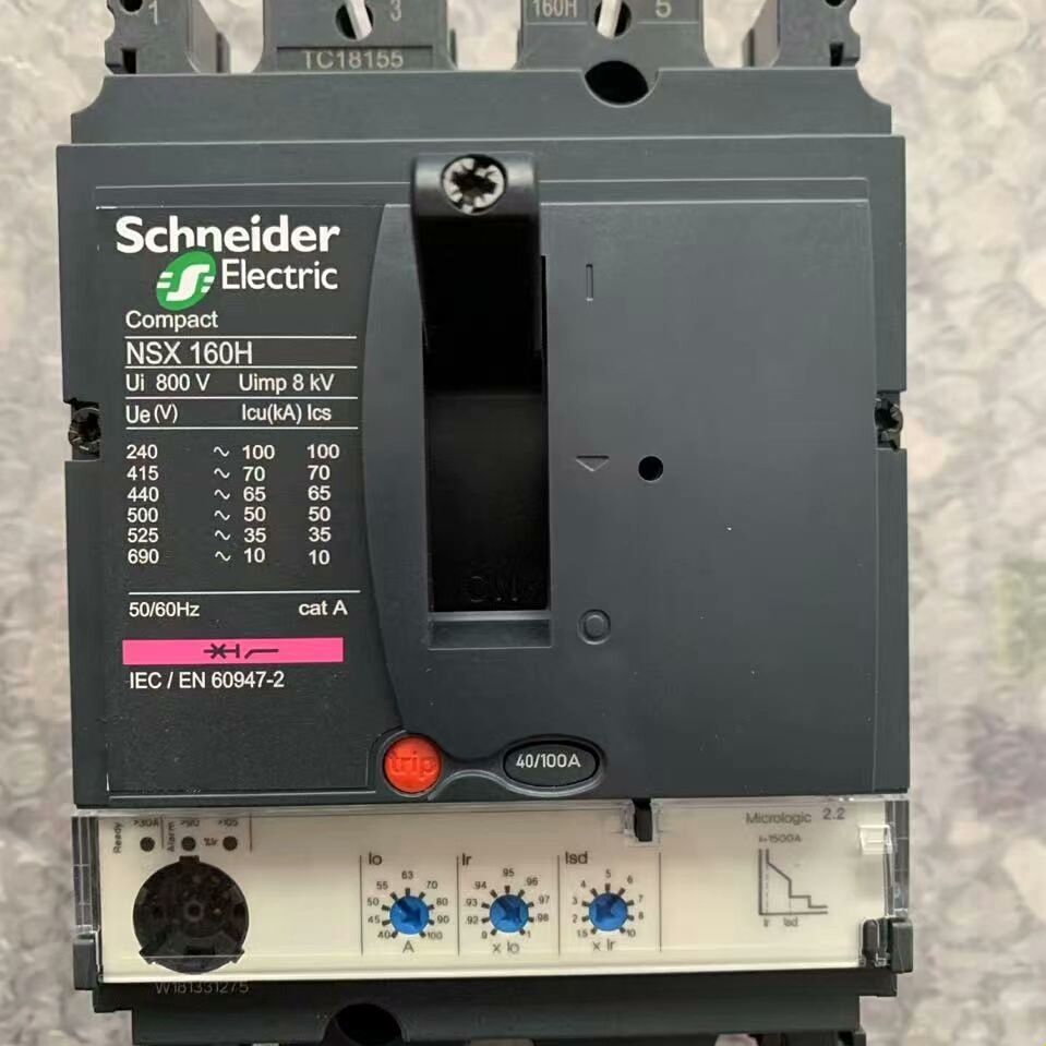 施耐德NSX160H MIC2.2  3P100A 塑壳断路