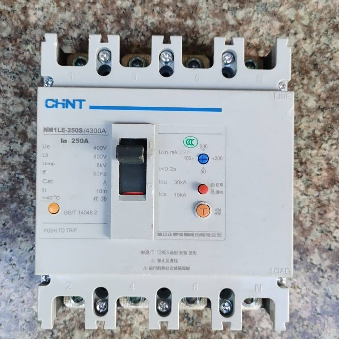 漏电断路器NM1LE一250S／4300 拆机没通过电