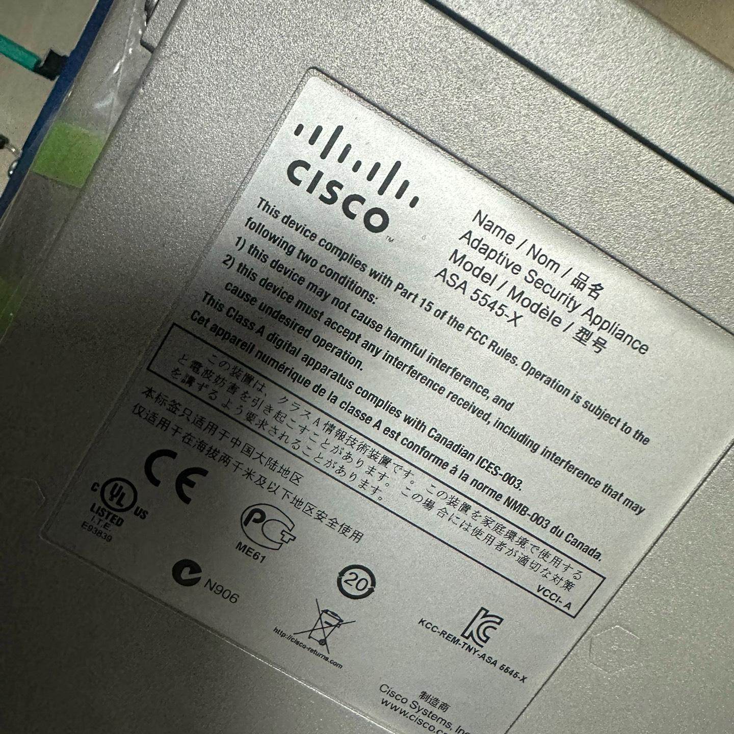 Cisco/ASA5545-X  企业级防火墙 测试好发