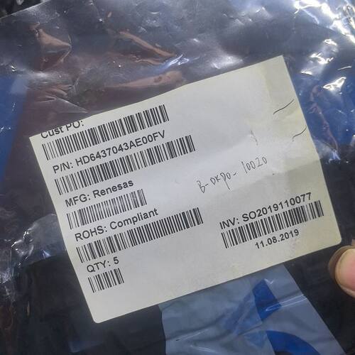 HD6437043AE00FV 瑞萨芯片 5个 看上