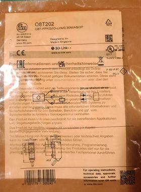 德国IFM易福门漫反射光电开关O8T202 IO-Link通