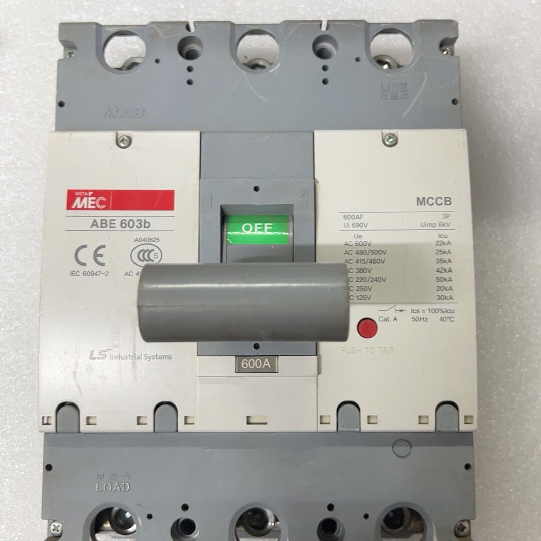 ABE603b 600A 塑壳断路器 拆机 万能表打表后
