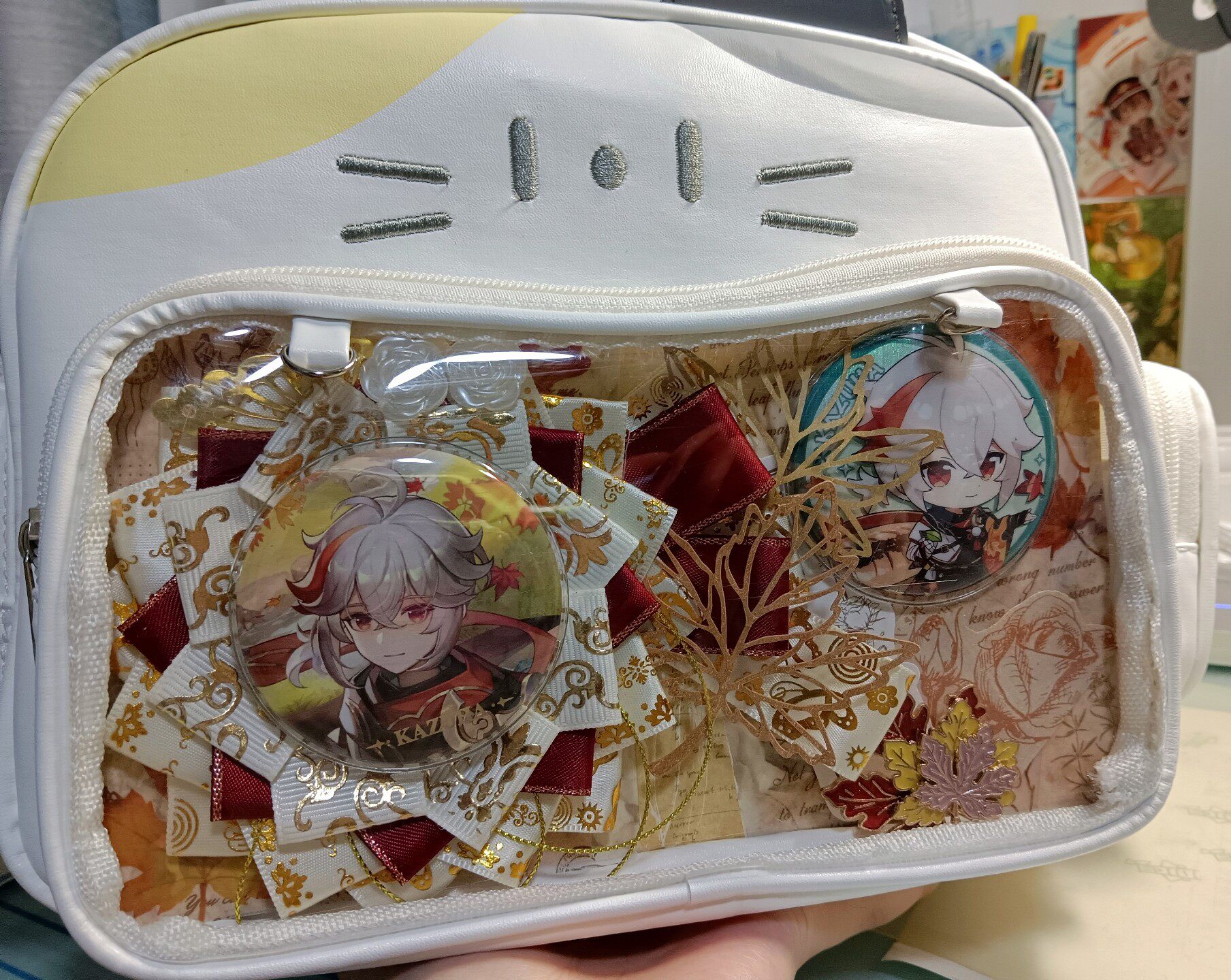 Kaedehara Kazuha custom ita-bag, near mint, Genshin Impact official bag with custom decorations, large capacity, tran... - China Exclusive Anime Merch