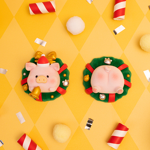 lulu猪玩偶周边磁石冰箱贴装饰球挂件徽章罐头噜噜圣诞节女生礼物