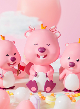 现货赞萌小海狸loopy露比造型杯子水杯loppy吸管玩偶联名影城正版