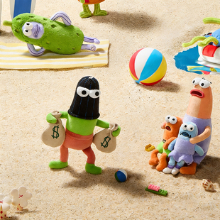 比奇堡的居民们一天盲盒毛绒挂件丑鱼玩偶公仔海绵宝宝联名款X11