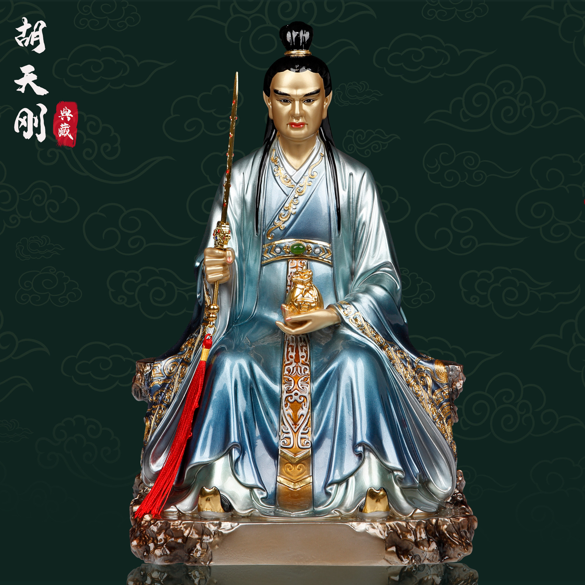 胡天清黄天霸胡天刚胡天龙胡天霸神像纯铜太爷家用佛像工艺品摆件