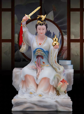 神像保平安佛堂中式风汉白玉