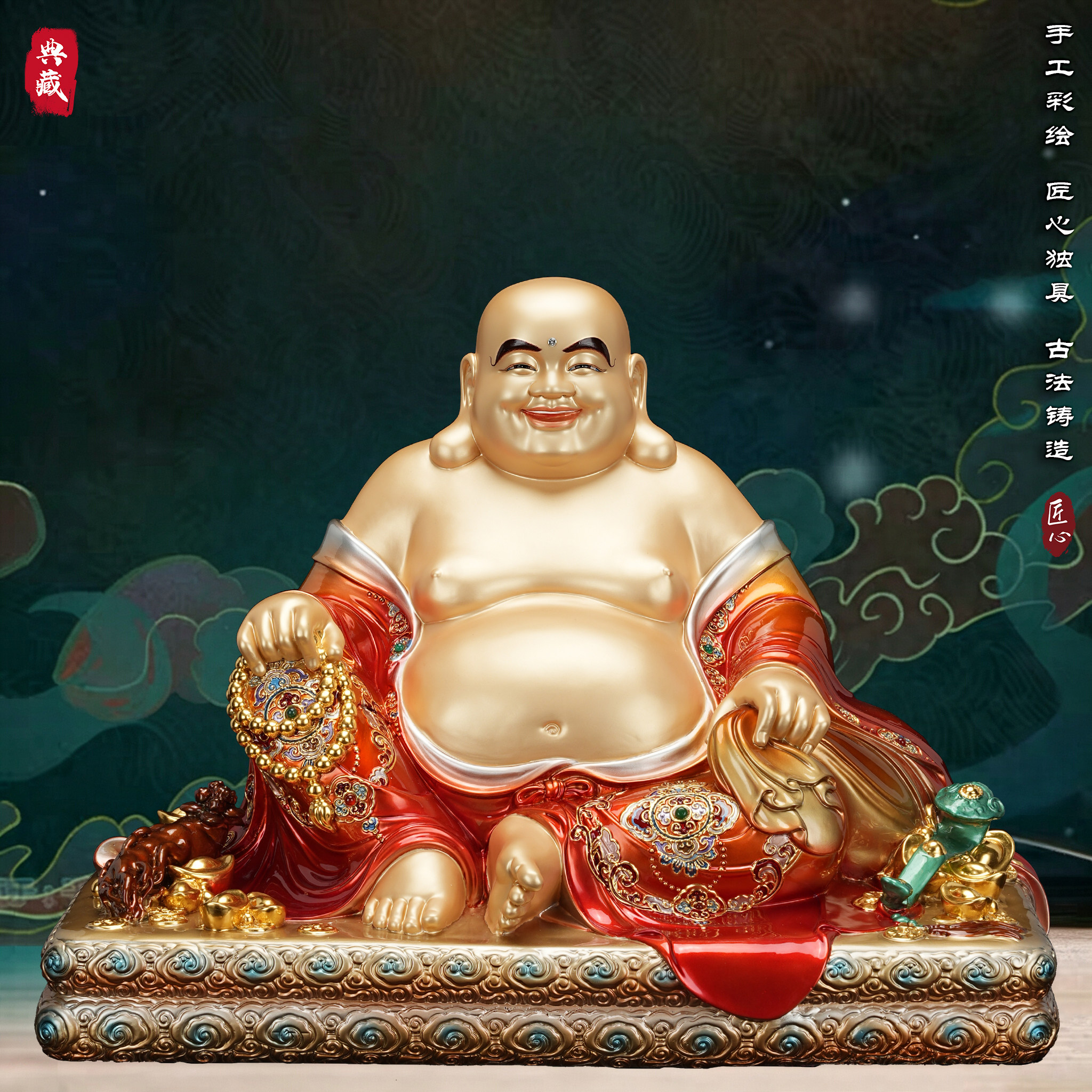 弥勒佛摆件大肚弥勒佛铜像