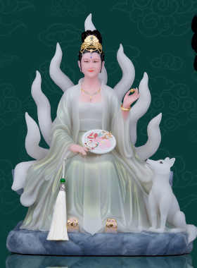 汉白玉招财九姑娘神像促销